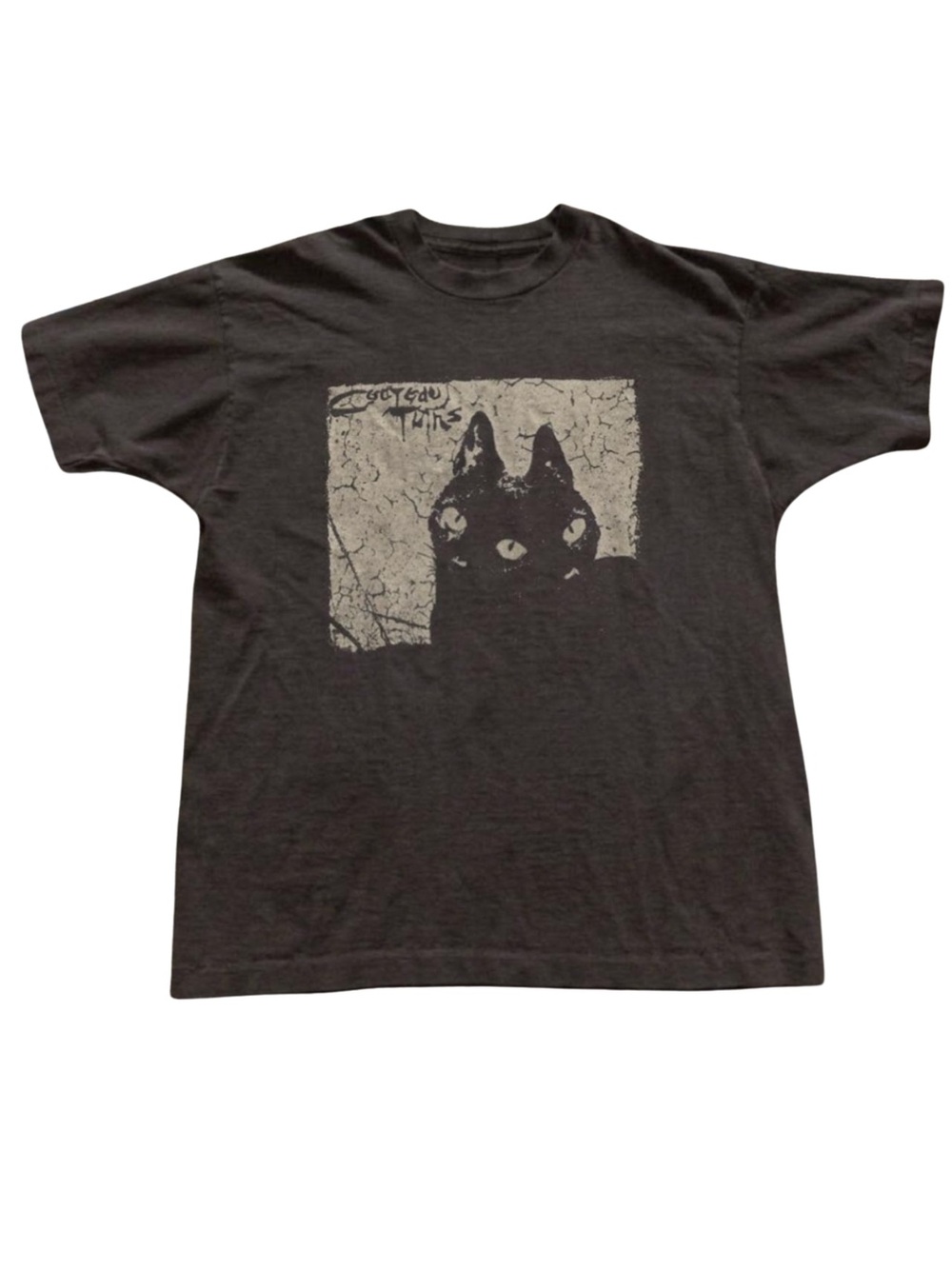 Cat Graphic T-Shirt - Black